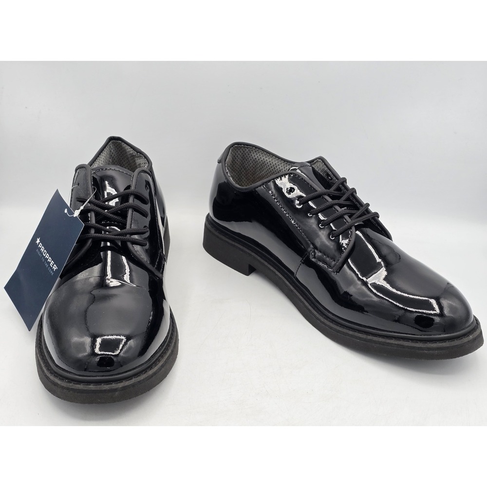 Propper Patrol Oxford Shoes Mens 11.5 Black Patent‎ Leather Uniform F4517 -New